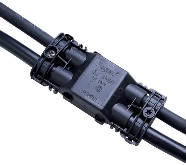 PAGURO Empalme de Cable en Línea 4 Vías 3 Polos con Gel, IP68