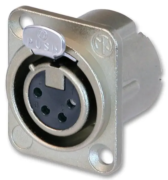Prise femelle XLR 4 pôles Neutrik NC4FD-LX en nickel