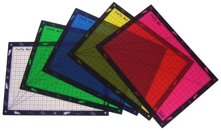 MAJOR BRUSHES Craft Mats, Translucent Polypropylene, Set of 5