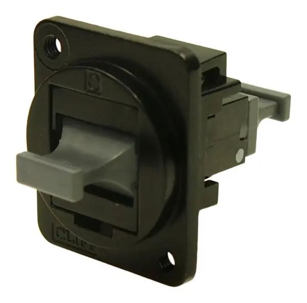 CLIFF Conector de Passagem Óptico MTP, Montagem em Painel, Moldura Preta