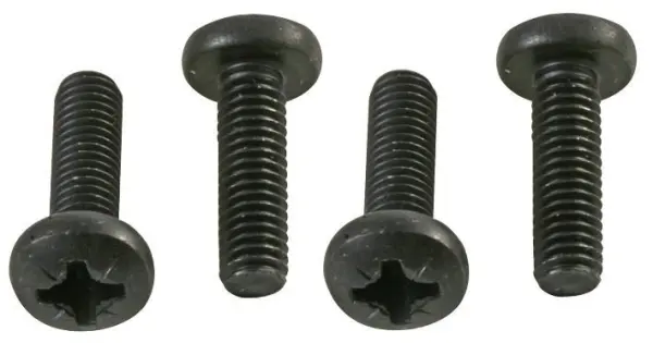 PENN ELCOM Vis M6 pour fixation en rack, 20mm, Lot de 4