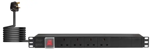 EAGLE Eagle P710 19-inch 4-Gang Power Distribution Unit, 1U, 2m
