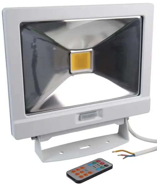 NVC LED osvětlovací reflektor s PIR, 50W, 5300lm, 4000K, IP65, bílý