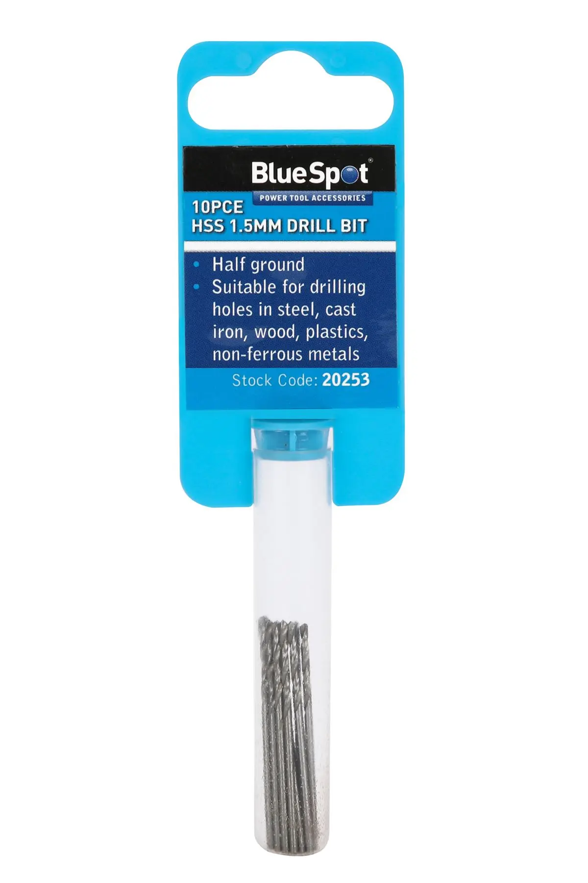 Jeu de mèches HSS 1,5 mm 10 pièces Blue Spot Tools