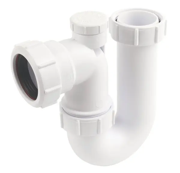 McAlpine Swivel P Trap, White, 40mm