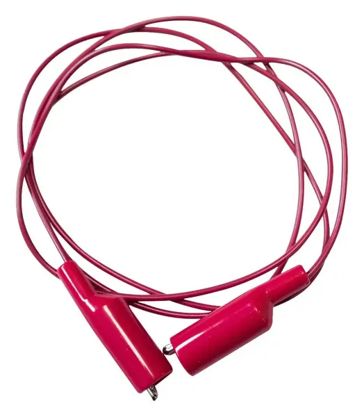 Mueller Electric Insulated Crocodile Clip Test Lead Red 24in 300V 10A