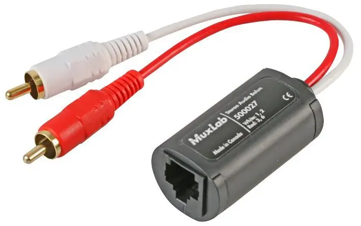 MUXLAB Balun de Áudio Estéreo para Cat5e/6