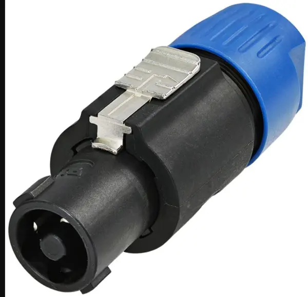 REAN RLS4FC Conector de Cabo de Altifalante 4-Polos, Azul
