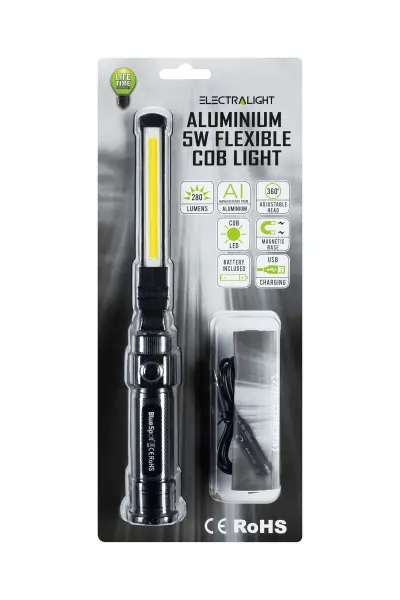 Blue Spot Electralight 5W Flexible COB Light (280 Lumens, Aluminium)