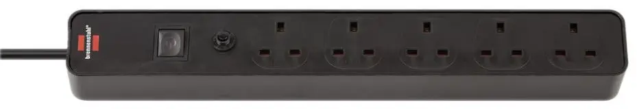 BRENNENSTUL Ecolor FB 5-Gang Mains Extension Lead, 1.5m, Black