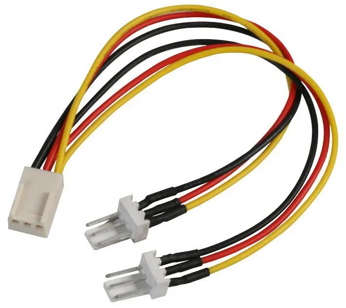 PRO SIGNAL 3-Pin Female to Twin 3-Pin Male Fan Splitter, 130mm