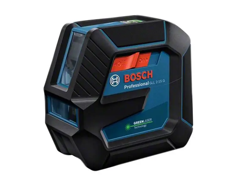 Bosch GLL 2-15 G Leasaitheoir Líne Gairmiúil le Gléas Taca & Clamp