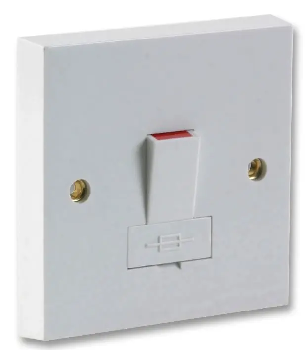 PRO ELEC Fused Connection Unit, White, Switched