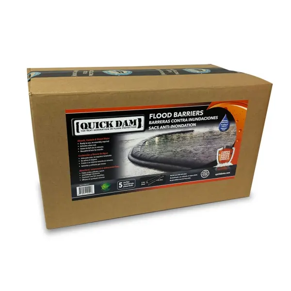 Quick Dam QD617-5 Water-Activated Flood Barriers, 5m (Pack of 5)