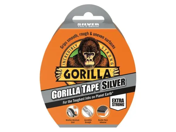 Gorilla Tape Argento 48mm x 11m - Nastro Adesivo Extra Resistente