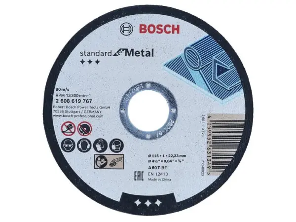Bosch Standard Metal Cutting Disc 115x1.0x22.23mm