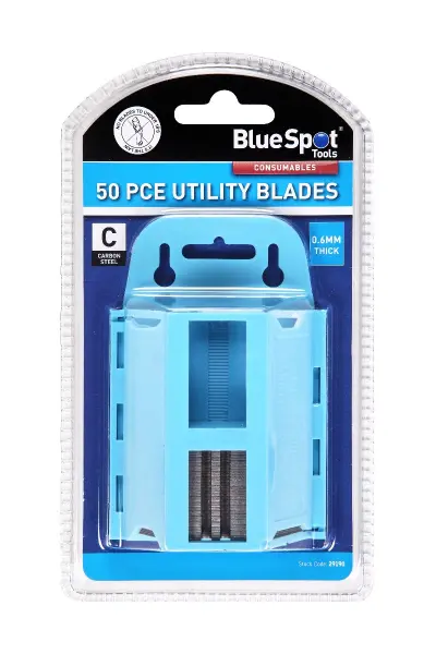 Blue Spot Tools - סכיני חיתוך Utility 50 יח' במגש