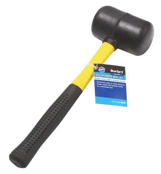 Blue Spot Tools Martillo de Goma con Mango de Fibra de Vidrio 450g