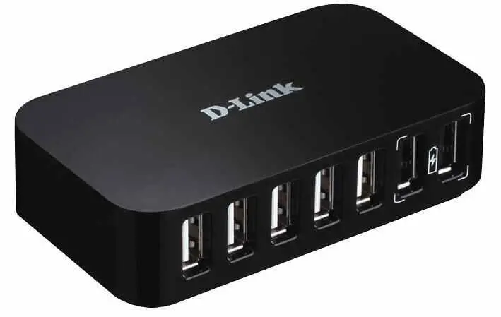 D-Link Hub USB 2.0 a 7 Porte con Ricarica Rapida