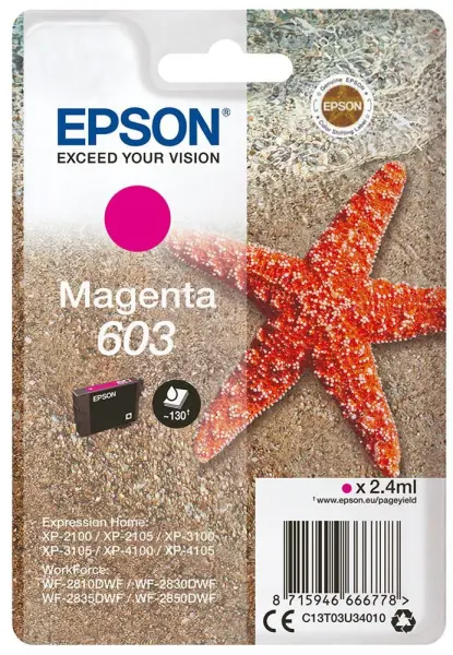 Epson 603 Original Ink Cartridge, Magenta