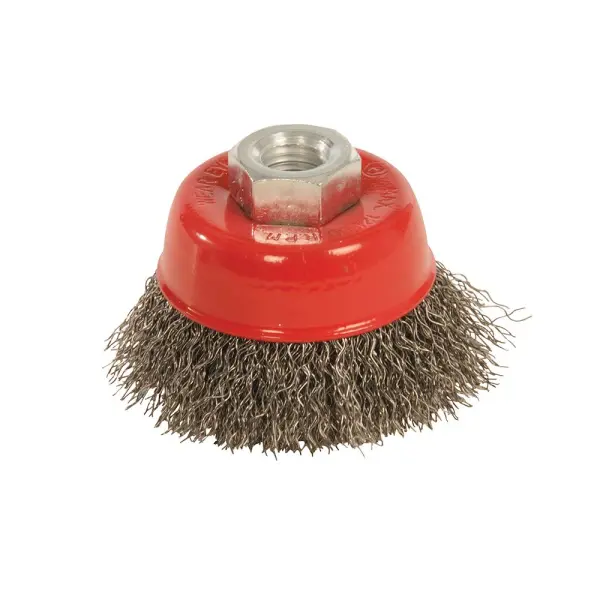 Silverline Steel Crimp Cup Brush 65mm for Angle Grinder