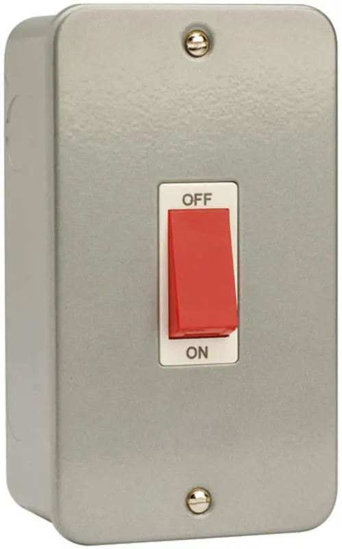 CLICK 45A Double Pole Switch, 2-Gang