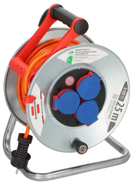 BRENNENSTUHL 3 Gang Garant S Cable Reel - 25m