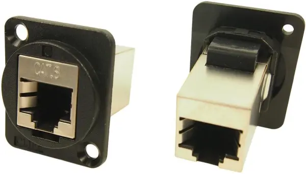 CLIFF ELECTRONIC FTP Cat6 Shielded RJ45 Feedthrough Connector
