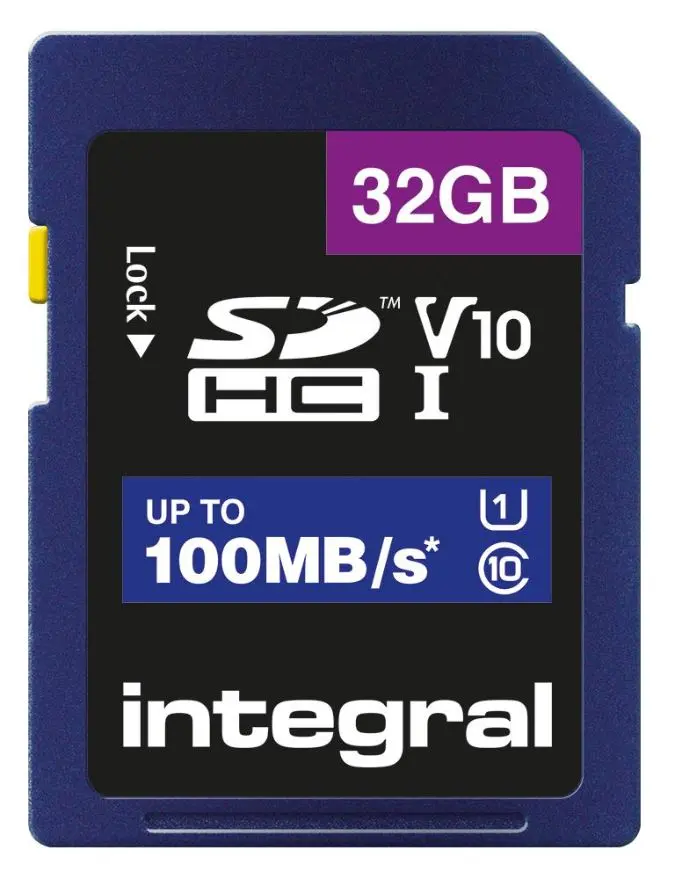Integral SDHC UHS U1 V10 高速メモリーカード 32GB 100MB/s