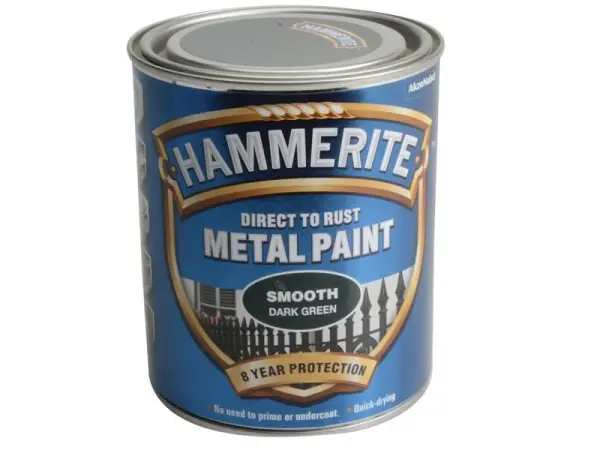 Hammerite - Direkt auf Rost lackierbarer Metalllack Dunkelgrün 750ml