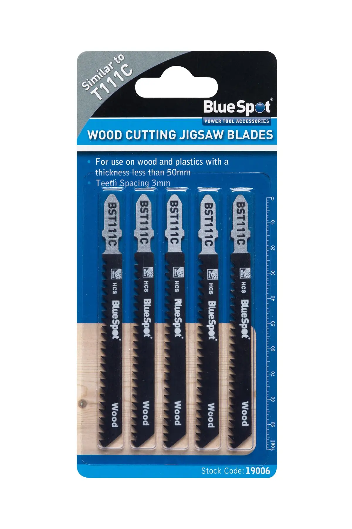 Blue Spot Tools 5点セット HCSクイックカットジグソーブレード 木材用 8TPI