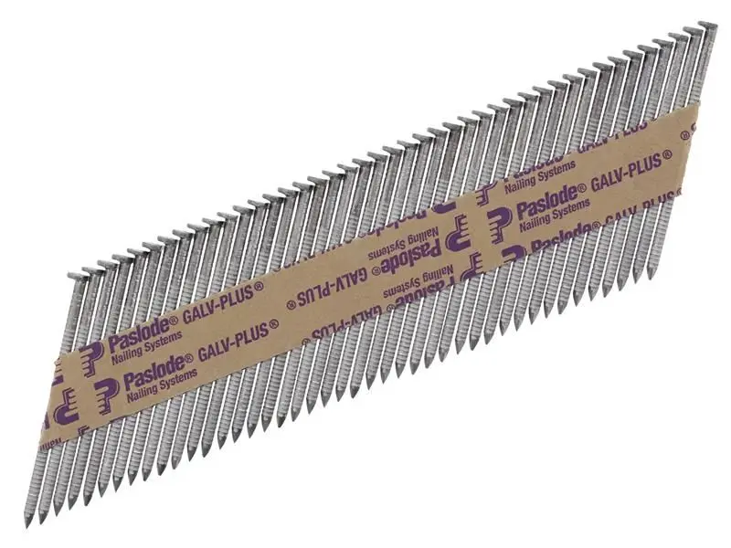 Paslode IM350 - Clous annelés 3.1x75mm Galv-Plus (2200) avec 2 cellules de carb
