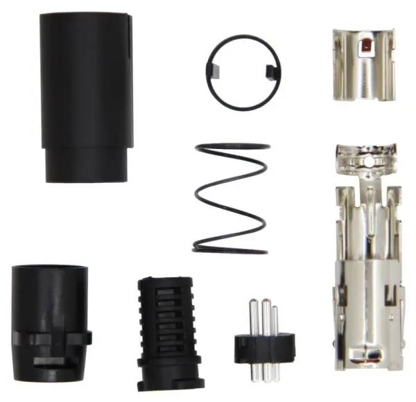 MULTICOMP 3-polige DC-stekker, soldeer aansluiting, 20VDC, 7.5A