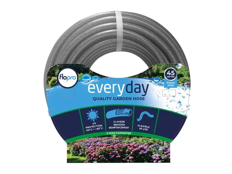 Flopro Everyday Garden Hose, 45m, 12.5mm, UV & Frost Resistant
