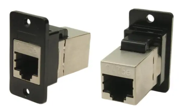 CLIFF Cat5e RJ45 Socket to Socket Slim Feedthrough Connector