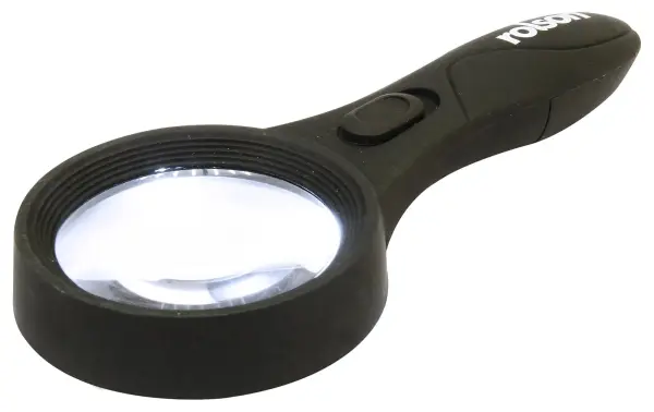 Rolson 6 LED Handheld Magnifying Glass 2X 65mm