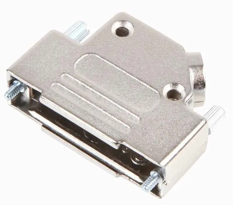 MH CONNECTORS D-sub Hood, Nickel, 45° Entry, 25 Way, Zinc Alloy