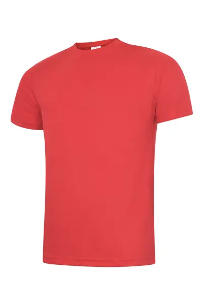 Uneek Ultra Cool T-Shirt - Red, Size S - 100% Polyester