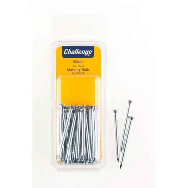 Challenge Zinc Plated Masonry Nails 50mm 33pk