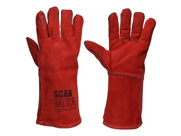 Scan Welder's Gauntlets - Large (Size 9), 350mm, Leather