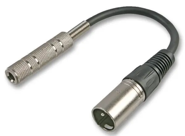 PRO SIGNAL - Adaptor Kabel XLR 2 Pin ke Soket Mono Jack 6.35mm (1/4 inci)