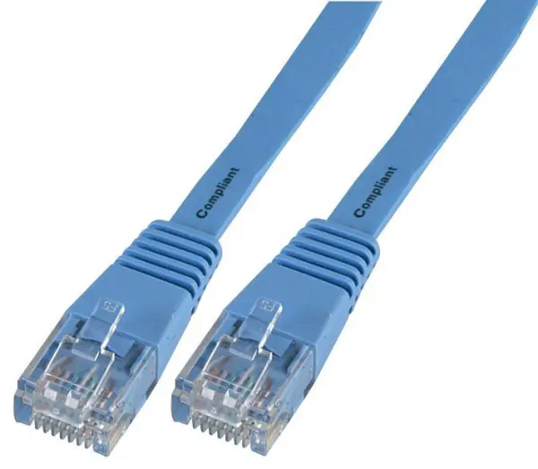 PRO SIGNAL Flaches Cat5e LSOH Ethernet-Patchkabel, 0,2m blau