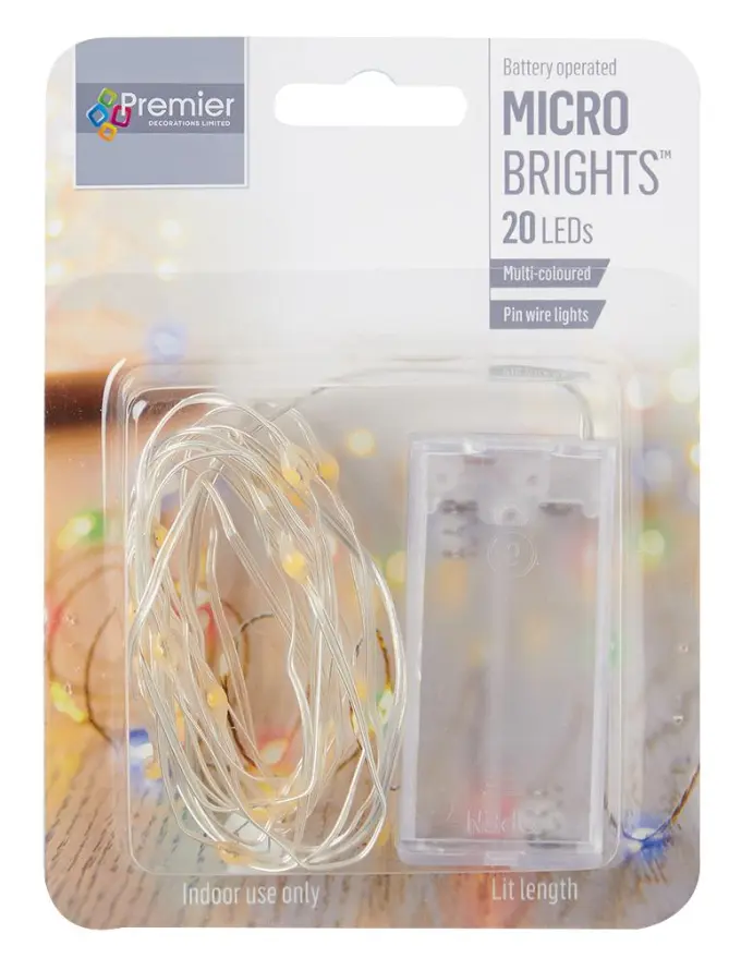 RARAION Luces Navideñas LED Multicolor de 20 Luces, 1.9m