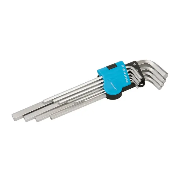 Silverline Expert Hex Key Imperial Set, 10-Piece (1/16” – 3/8”)