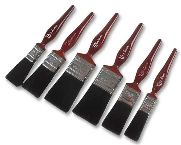 PRODEC Windsor Pure Bristle Paint Brush Set, 6 Piece