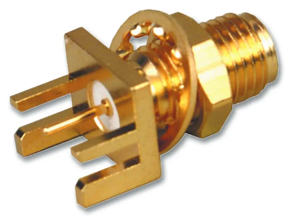 Johnson SMA RP Straight Coaxial Jack, Gold Plated, 50 Ohm