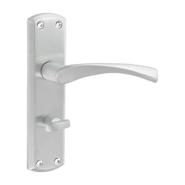 Timco Zeta Bathroom Handles, Satin Chrome, 175mm x 45mm, 2-Pack