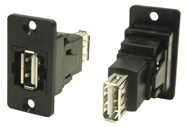 CLIFF CP30608N מחבר USB 2.0 מסוג A מעבר, שחור