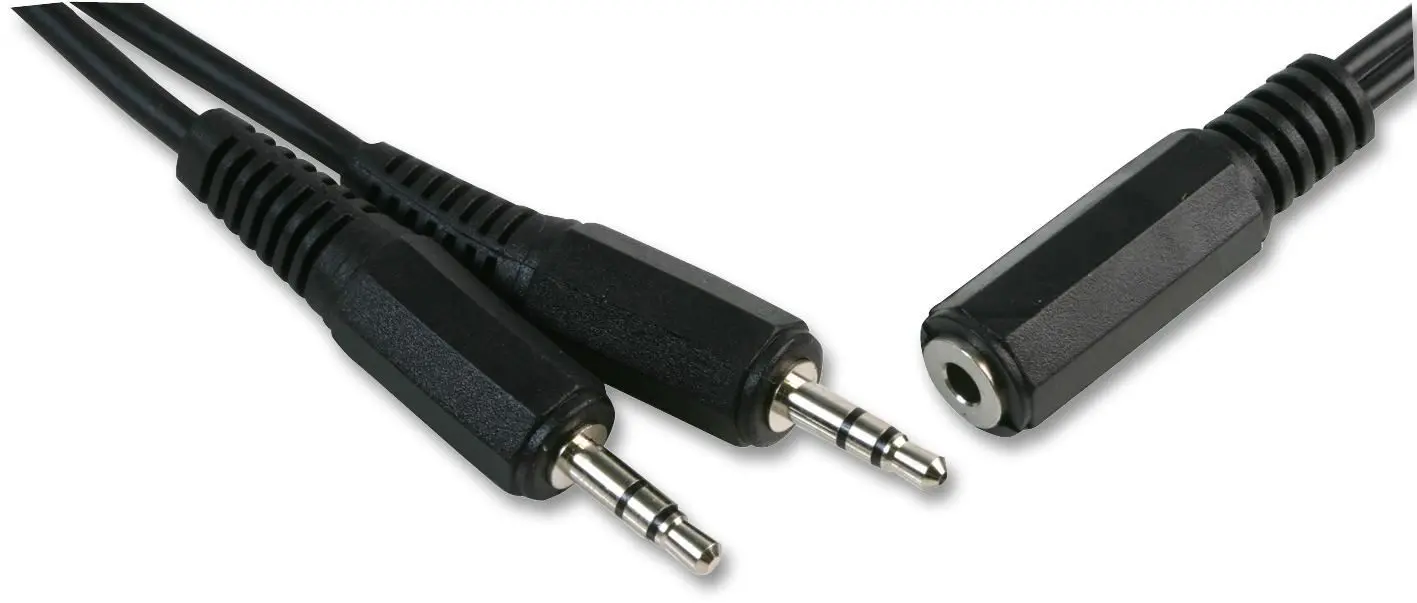 PRO SIGNAL - Câble Audio Stéréo 3,5mm Noir 0,5m (Prise vers Jack)