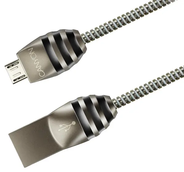 CANYON Cable USB A a Micro USB, 1m, Carga Rápida 2A